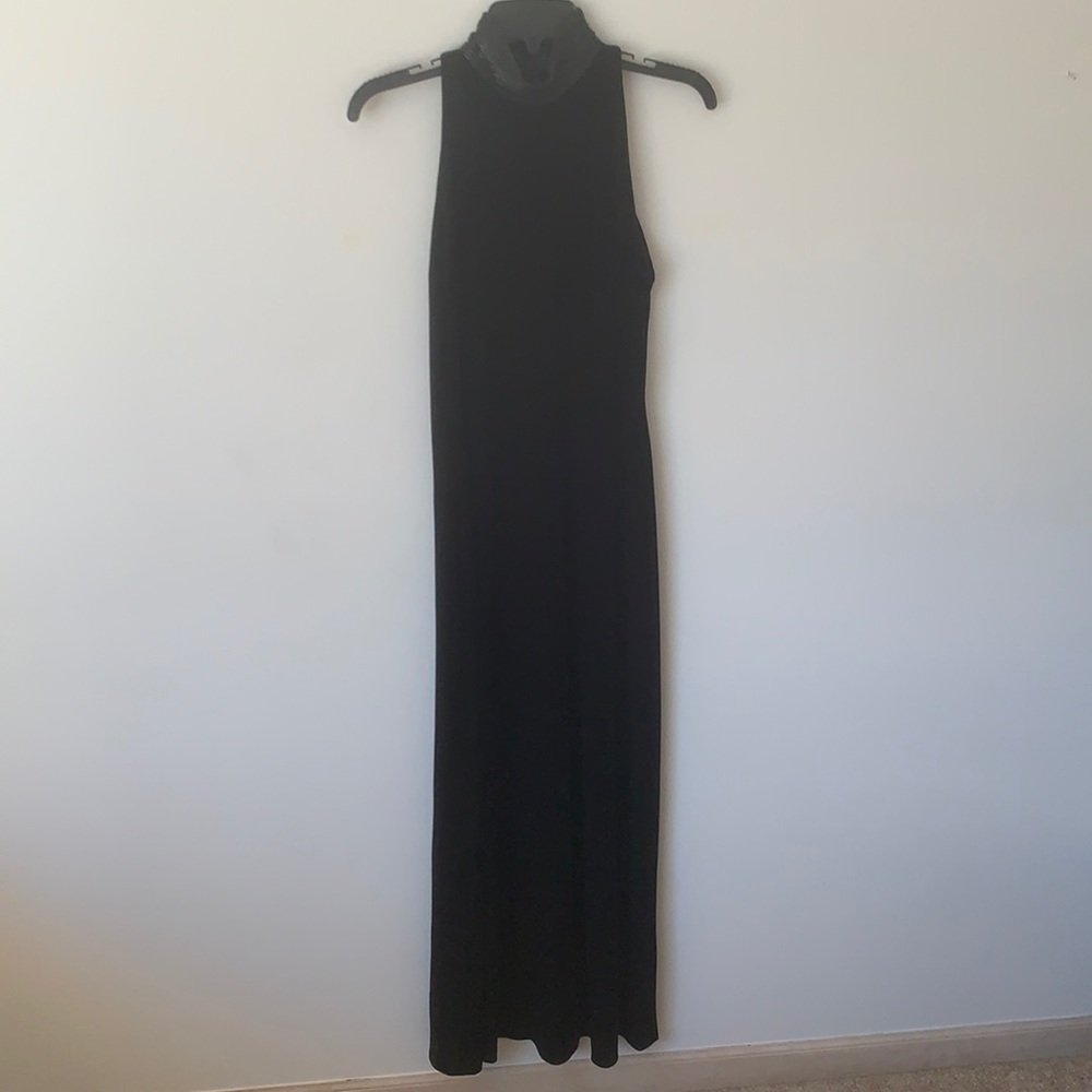 Formal long black velvet dress size 10 by Marie Saint Claire.  black-tie event!